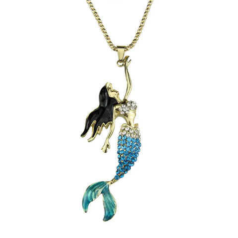 Enamel Mermaid Necklace