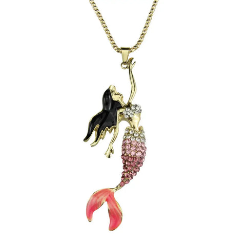 Enamel Mermaid Necklace