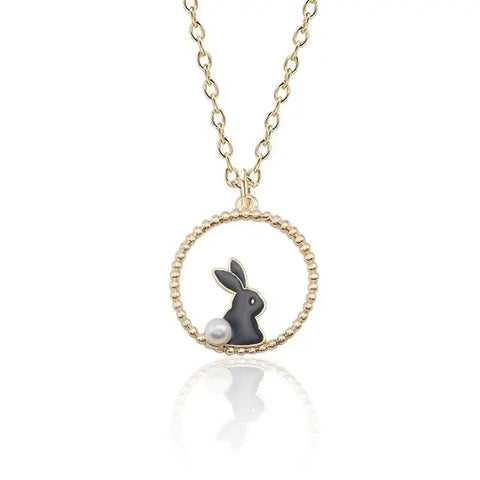 Enamel Rabbit Necklace