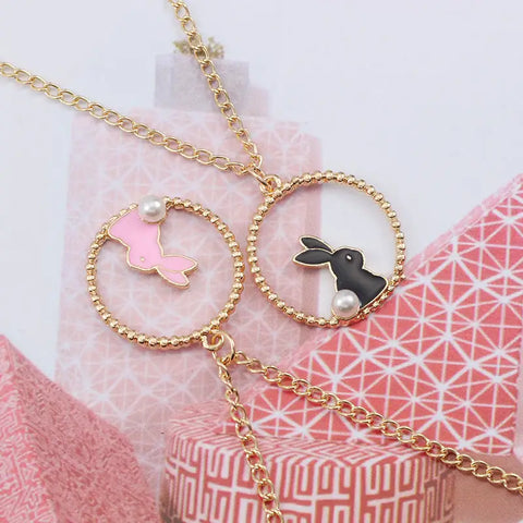 Enamel Rabbit Necklace