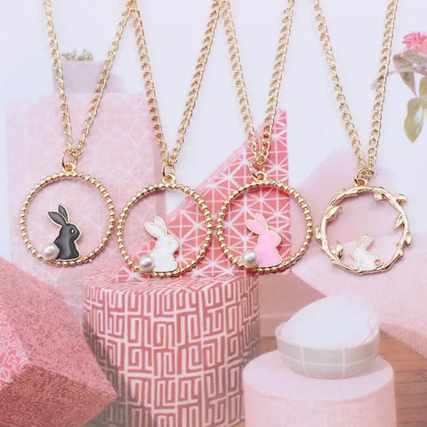 Enamel Rabbit Necklace
