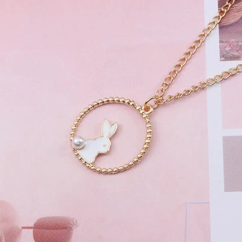 Enamel Rabbit Necklace