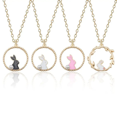 Enamel Rabbit Necklace