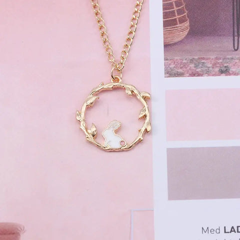 Enamel Rabbit Necklace