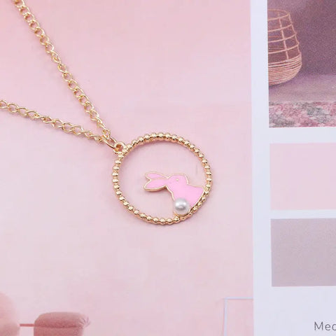 Enamel Rabbit Necklace