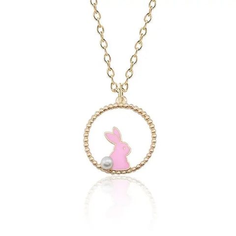 Enamel Rabbit Necklace