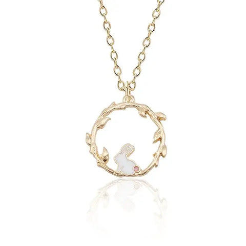 Enamel Rabbit Necklace