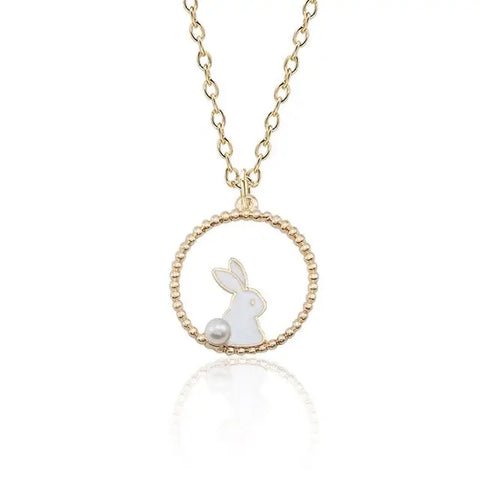 Enamel Rabbit Necklace