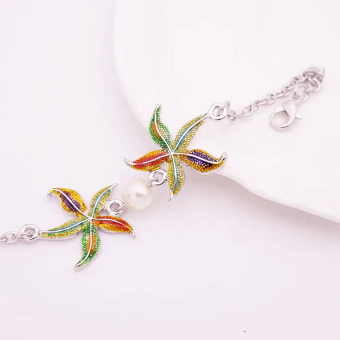 Enamel Starfish Bracelet