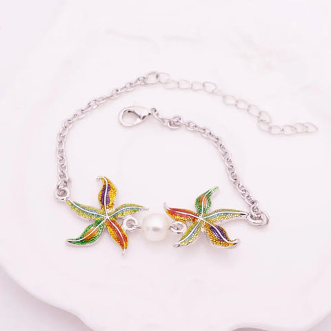 Enamel Starfish Bracelet