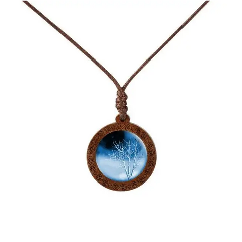 Fall Season Wood Necklace