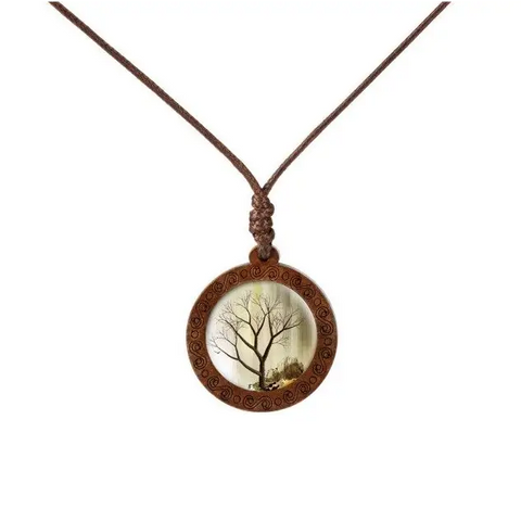 Fall Season Wood Necklace