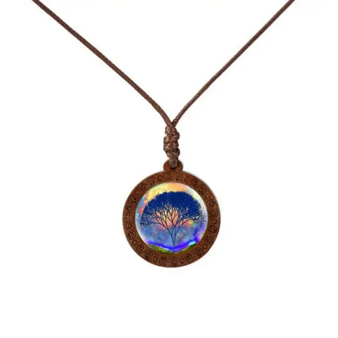 Fall Season Wood Necklace