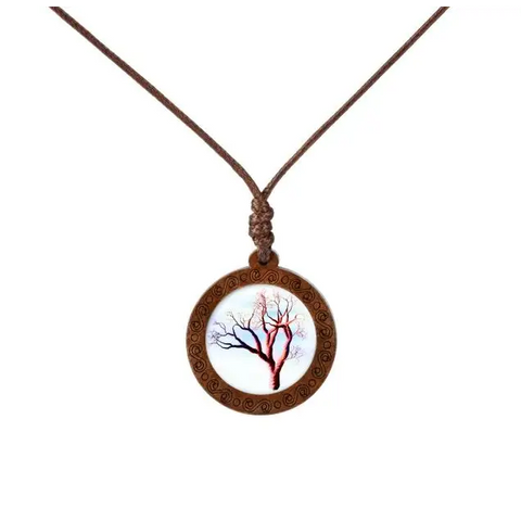 Fall Season Wood Necklace