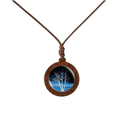 Fall Season Wood Necklace
