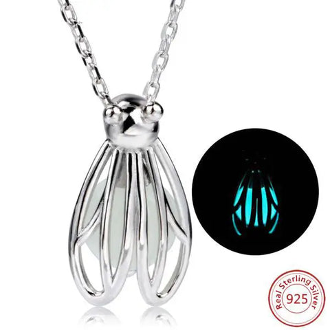 Firefly Grow in the Dark Sterling Necklace