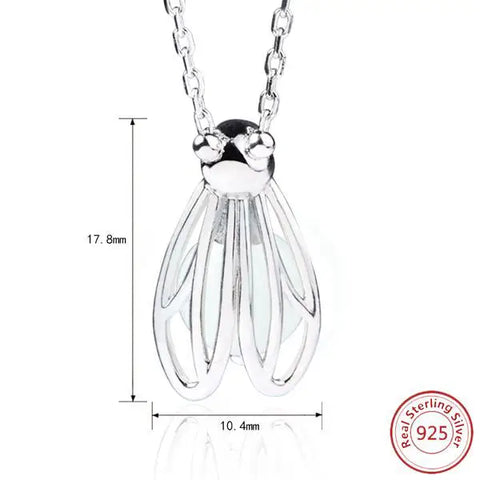 Firefly Grow in the Dark Sterling Necklace