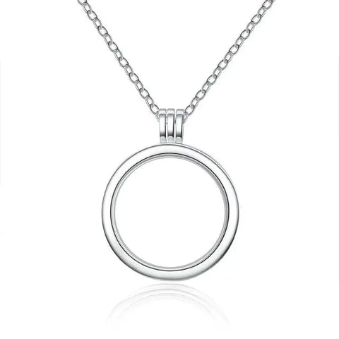 Floating Flowers in bloom Silver Necklace