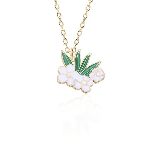 Flower Enamel Necklace