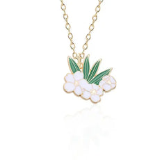 Flower Enamel Necklace