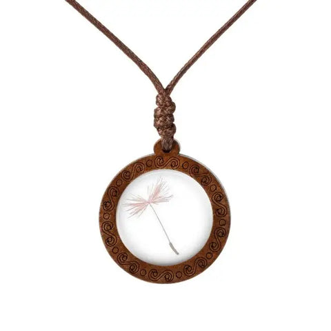 Flower Wood Necklace