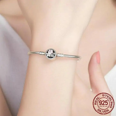 Flowers in bloom Silver Bracelet