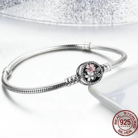 Flowers in bloom Silver Bracelet