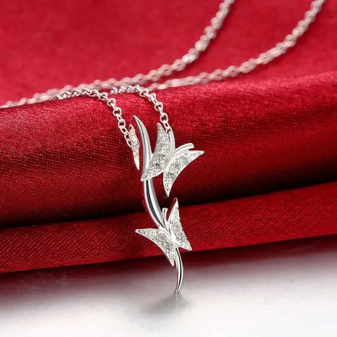 Necklace - Flying Butterflies Necklace