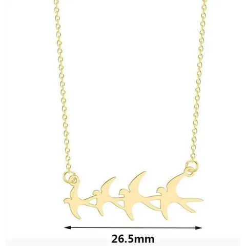 Flying Swallows Necklace
