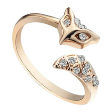 Fox Rhinestone Ring