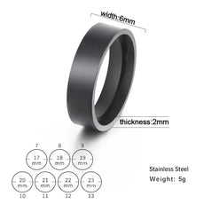 Free 6mm Black Ring