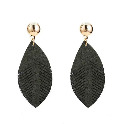 Free Big Leaf Drop Earrings