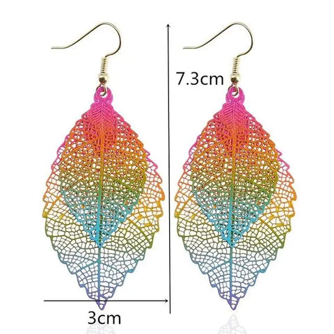 Free Big Leaf Drop Earrings