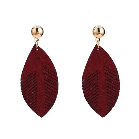 Free Big Leaf Drop Earrings