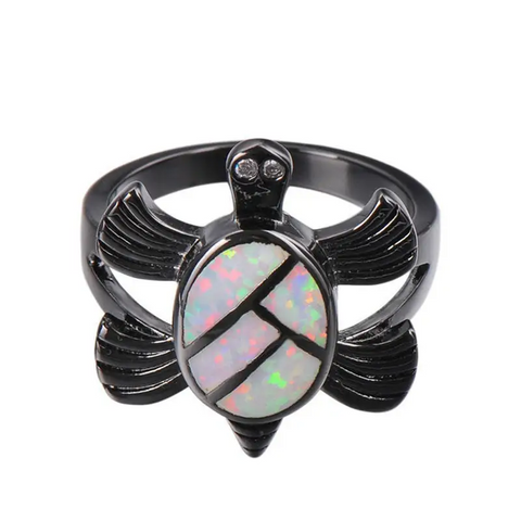 Free Black Gold Turtle Ring