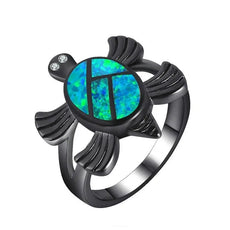 Free Black Gold Turtle Ring
