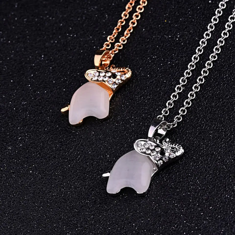 Free Cute Opal Elephant Necklace (2 Color Styles)