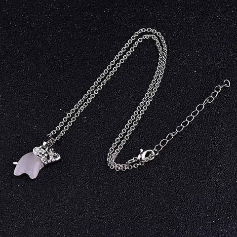 Free Cute Opal Elephant Necklace (2 Color Styles)