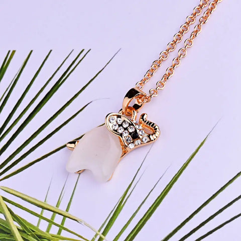 Free Cute Opal Elephant Necklace (2 Color Styles)