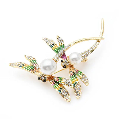 Free Double Dragonfly Brooch