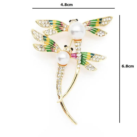 Free Double Dragonfly Brooch