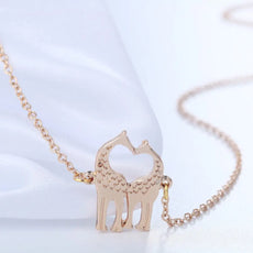 Free Double Giraffe Heart Necklace