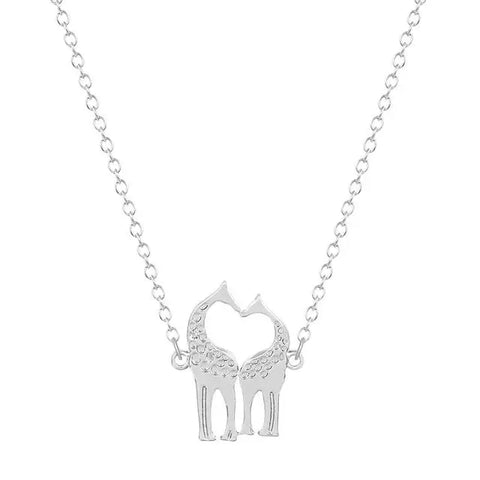 Free Double Giraffe Heart Necklace