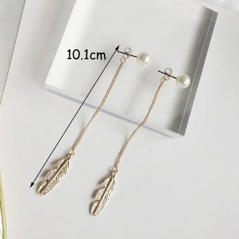 Free Leaf Long Earrings