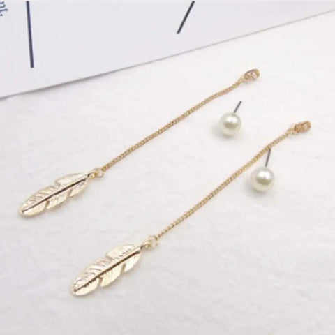 Free Leaf Long Earrings