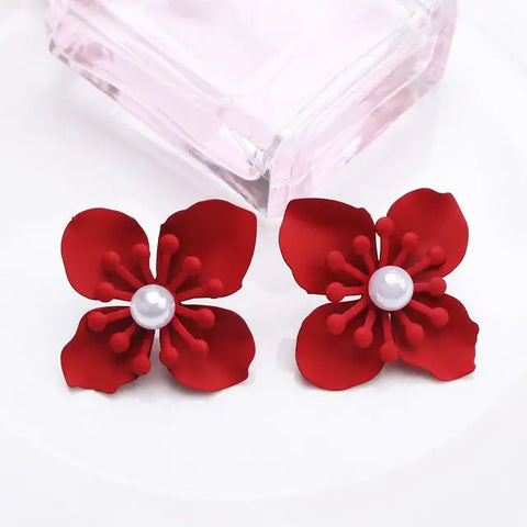 Free Petal Pearl Earrings
