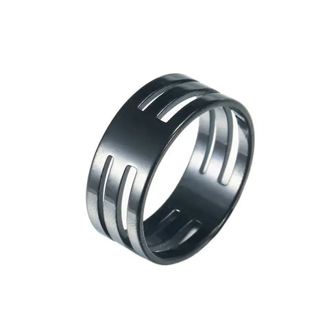 Free R 8mm Wide - Black Ring