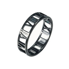 Free Roman Numerals Black Ring