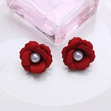 Free Rose Petal Pearl Earrings