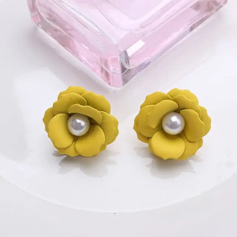 Free Rose Petal Pearl Earrings